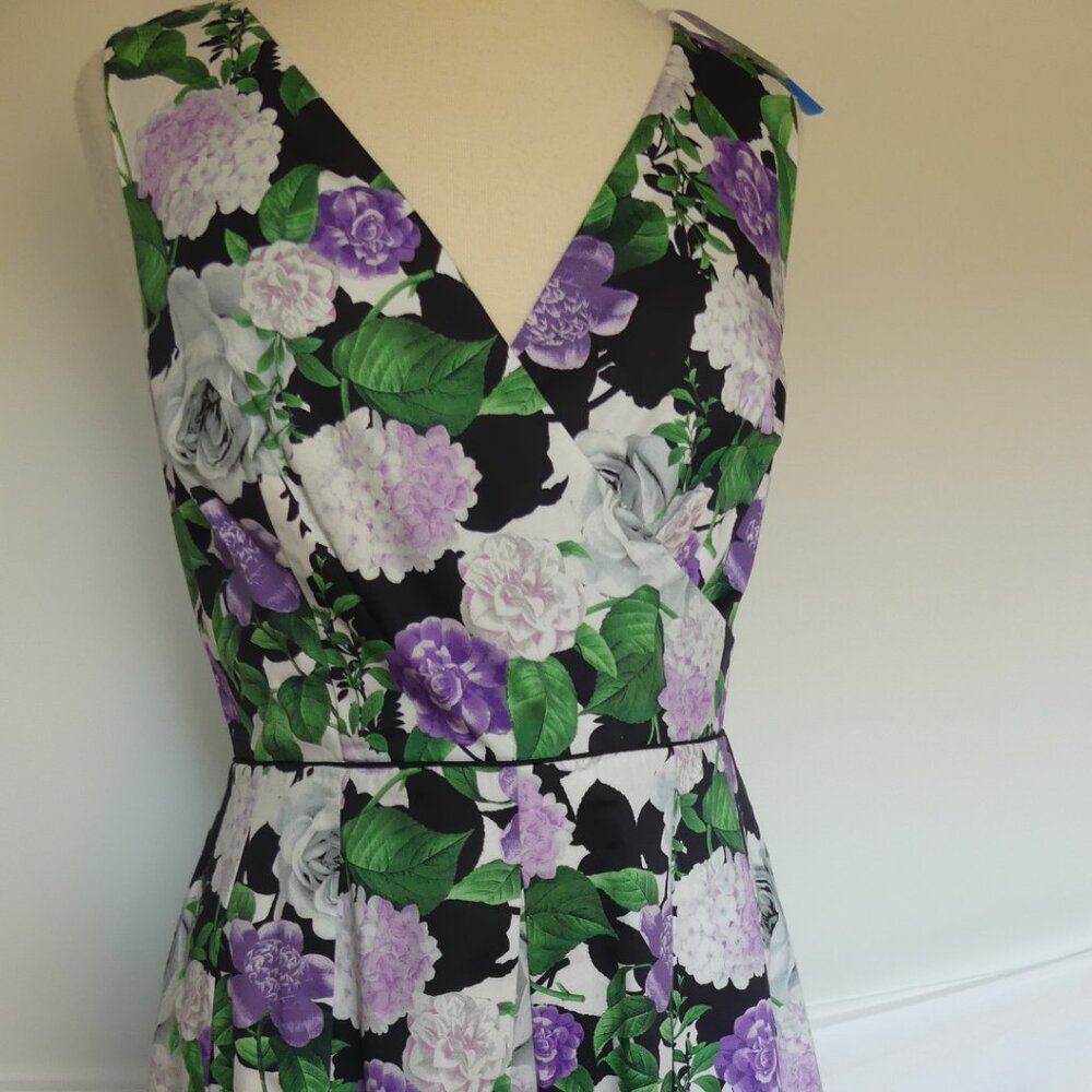 Talbots Oprah Mag Hydrangea Fit Flare Twirl Dress